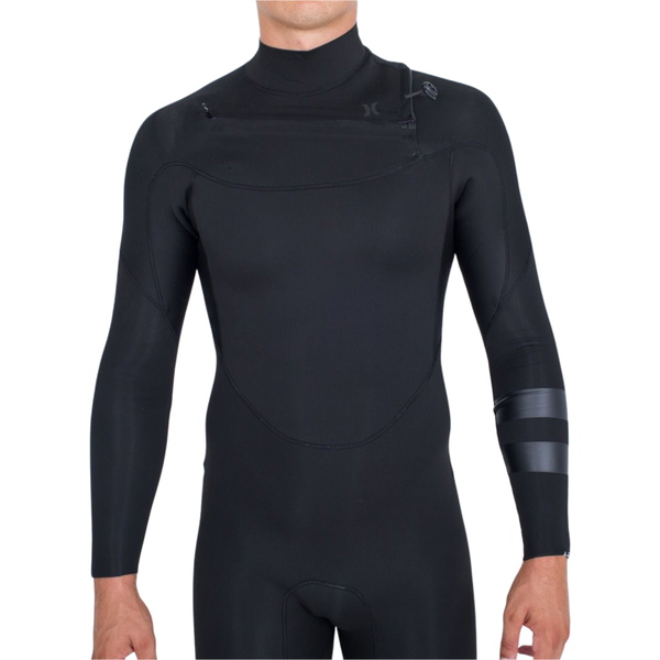 2026 Hurley Mens Air 4/3mm Chest Zip Wetsuit MFS0013413 - Black